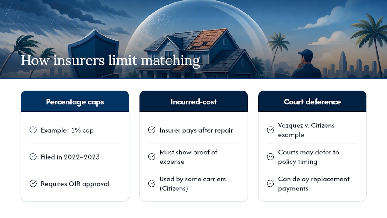 How Are Insurers Limiting Matching Coverage in Florida? — overview diagram