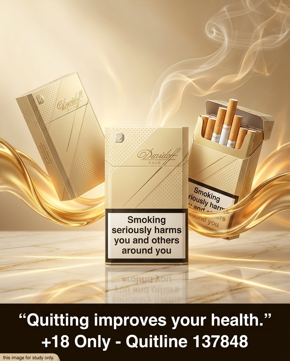 Davidoff Gold Cigarettes 20s x 10 Packs - Smooth Luxury Light Blend Premium European