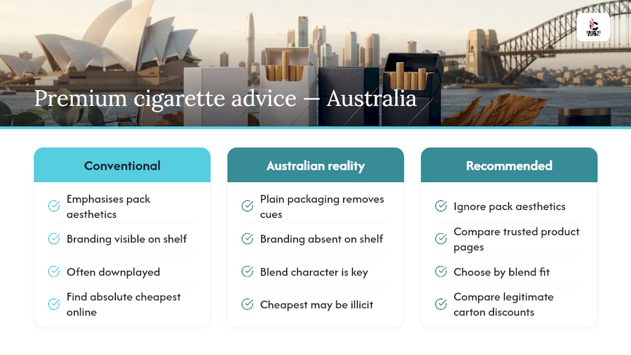 Why the "premium cigarette" conversation misses the point in Australia — overview diagram