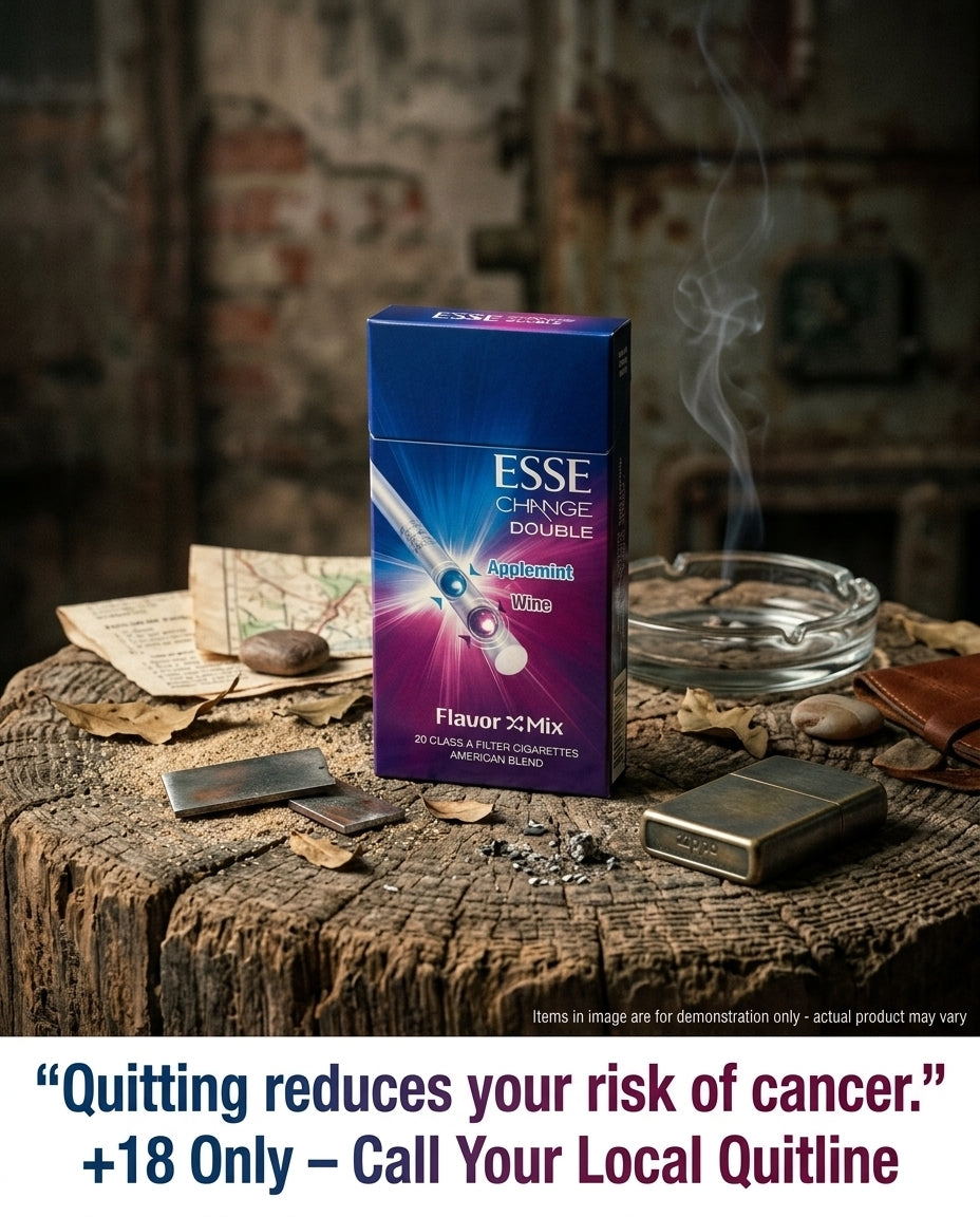 Esse Change Double Apple Mint Wine Cigarettes 20s x 10 Packs – Multi-Layered Capsule Flavour, Fast Shipping to Your Door