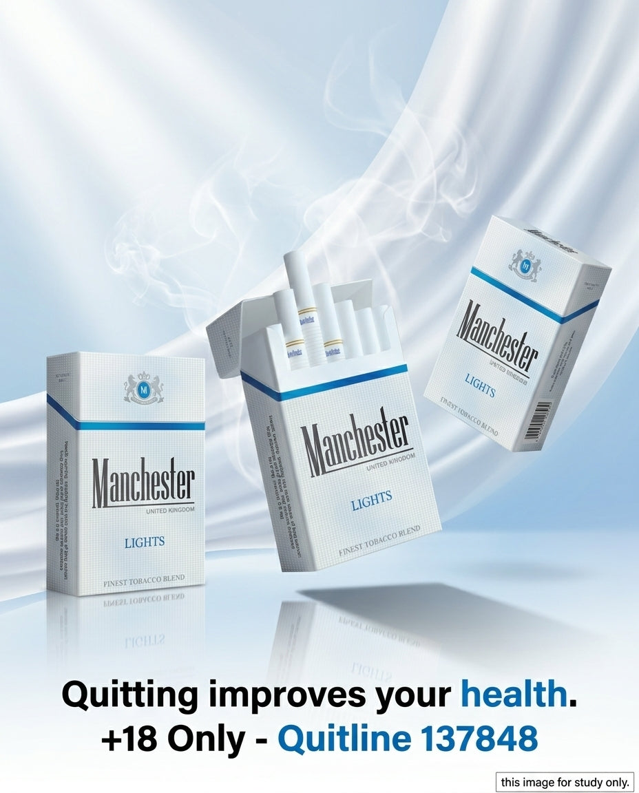 Manchester Light Cigarettes 20s x 10 Packs - Smooth Mild Everyday Blend Budget Friendly