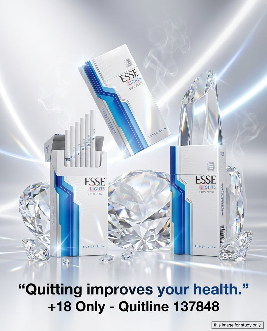 Esse Light Super Slim Cigarettes 20s x 10 Packs - Smooth Mild Korean Ultra-Slim Premium