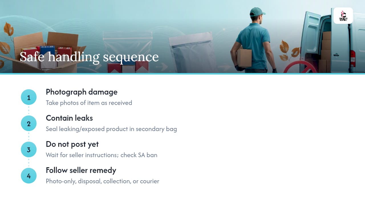 Safe steps for handling tobacco returns