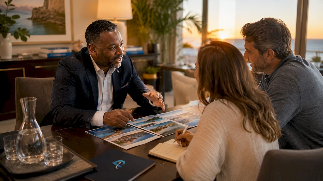 Travel consultant discussing customized itinerary options