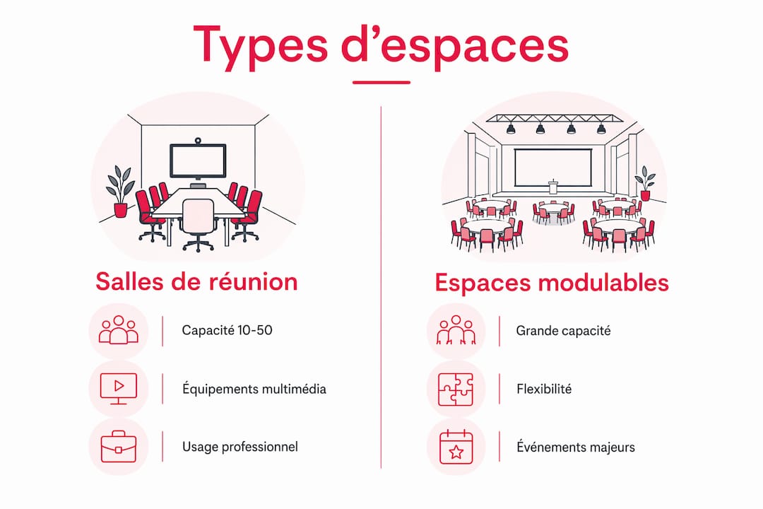 Panorama visuel des différents types de lieux événementiels en Suisse