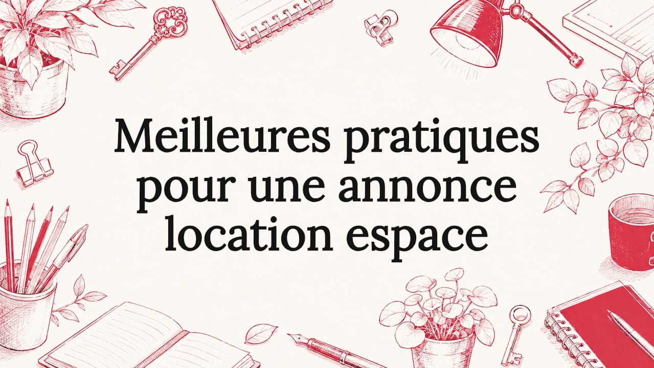 Meilleures pratiques pour une annonce location espace