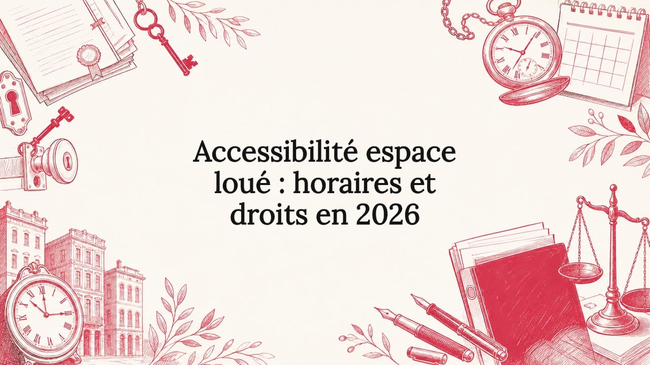 Accessibilité espace loué : horaires et droits en 2026