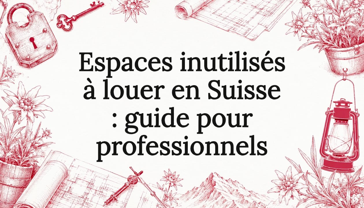 Espaces inutilisés à louer en Suisse : guide pour professionnels