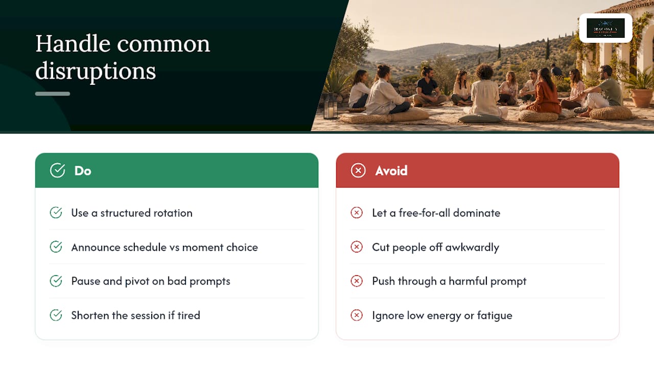 Common challenges during group games and how to handle them — overview diagram