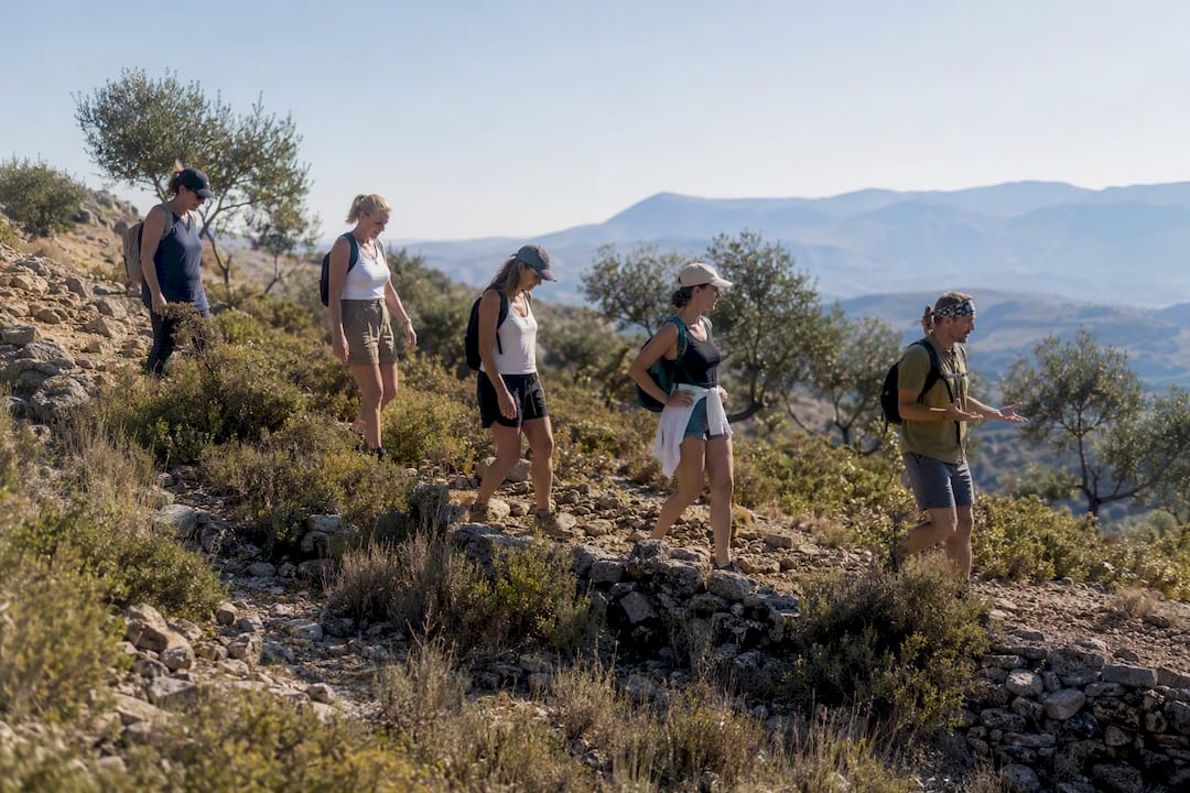 Friends on a guided Andalusian hike