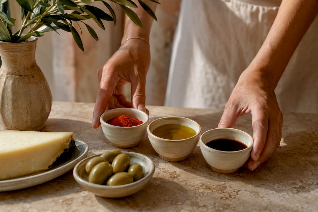Spanish paprika olive oil and vinegar ingredients