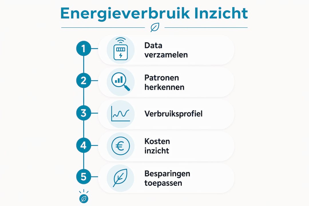 Infographic: stap voor stap je energieverbruik in kaart brengen
