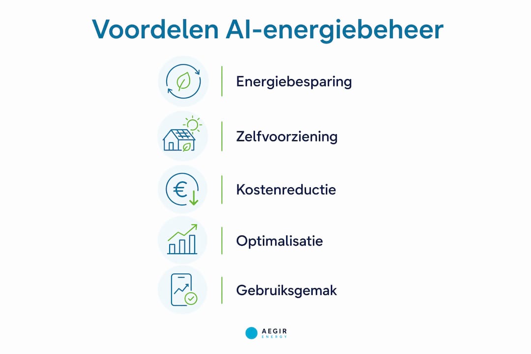 Infographic: de voordelen van slim energiebeheer met behulp van AI