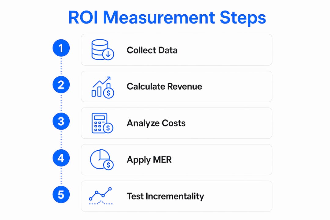 Infographic of step-by-step ROI measurement process