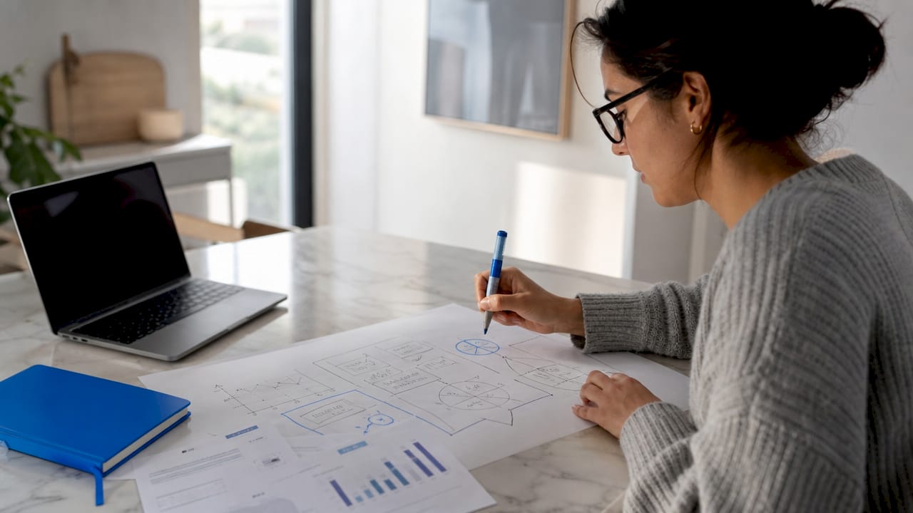 Hands taking notes on real-time search analytics pipelines