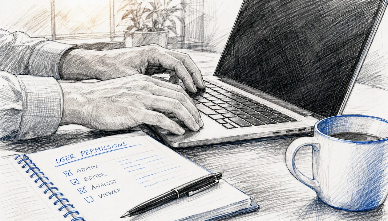 Hands typing email on laptop keyboard