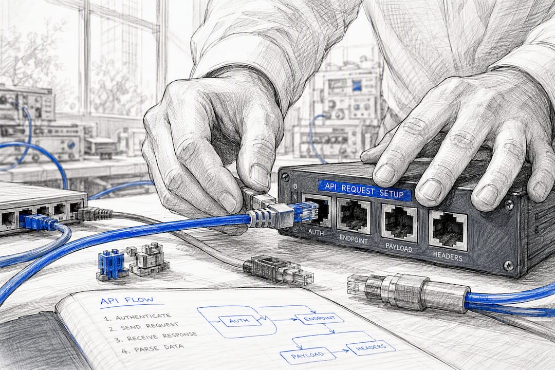 Hands configuring network cables in data center