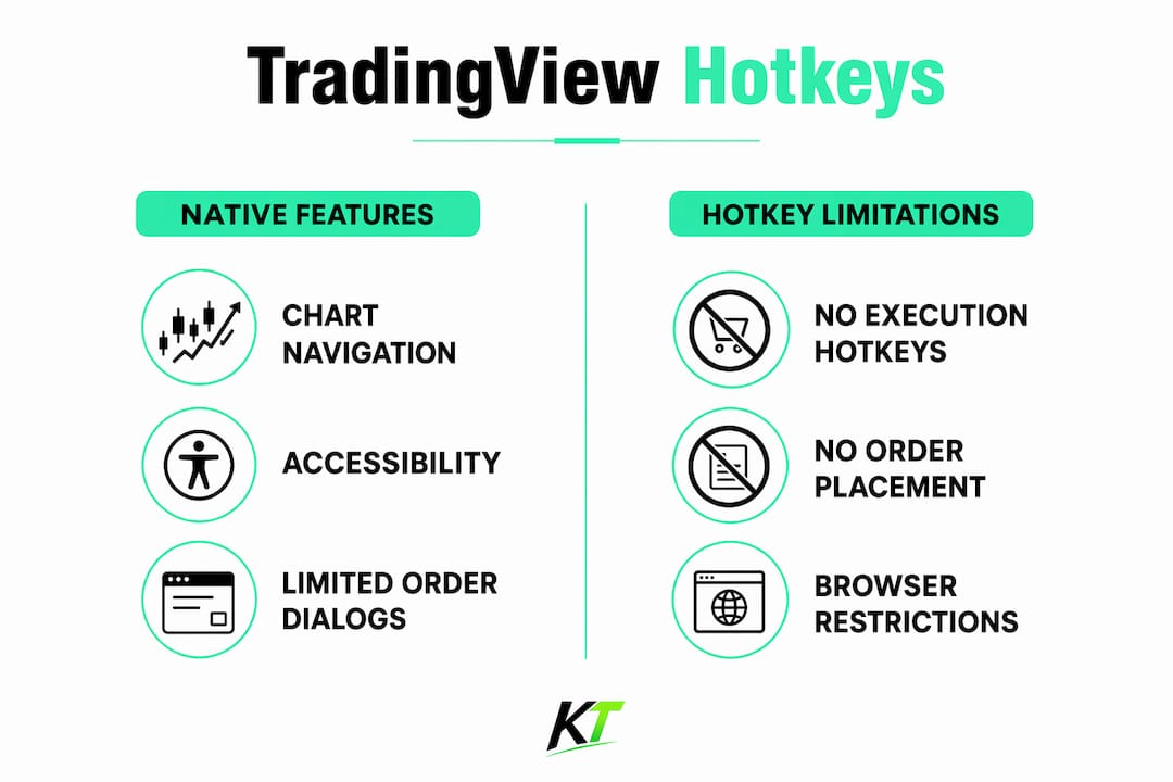 Infographic comparing TradingView native hotkeys versus their limitations