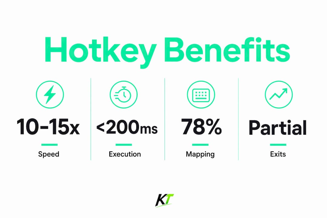 Infographic showing hotkey benefits for traders