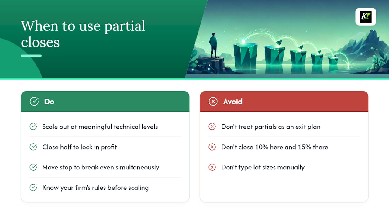 When partial closes actually make sense — overview diagram