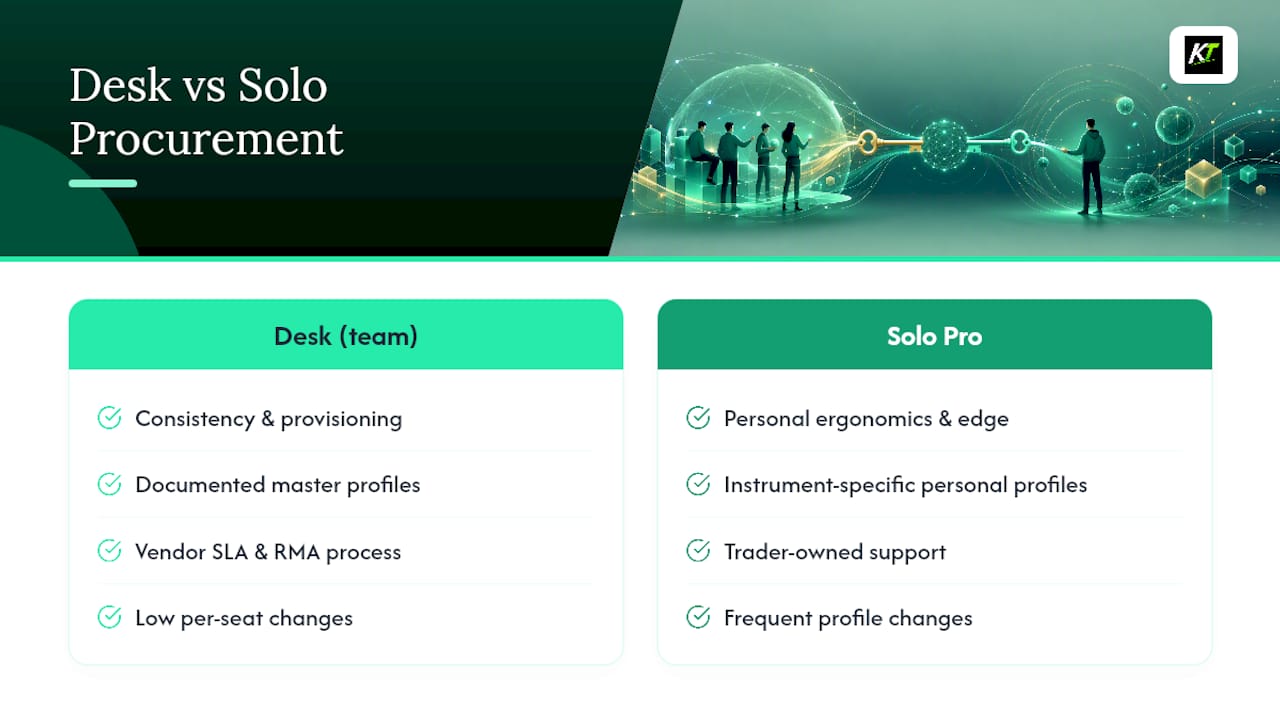 Desk procurement vs. solo setup: what actually matters — overview diagram
