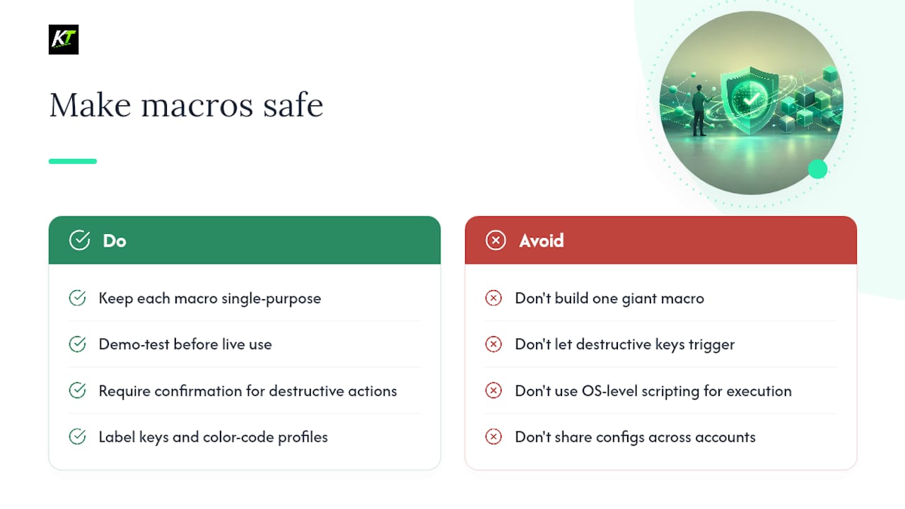 Seven rules for safer trading button configuration