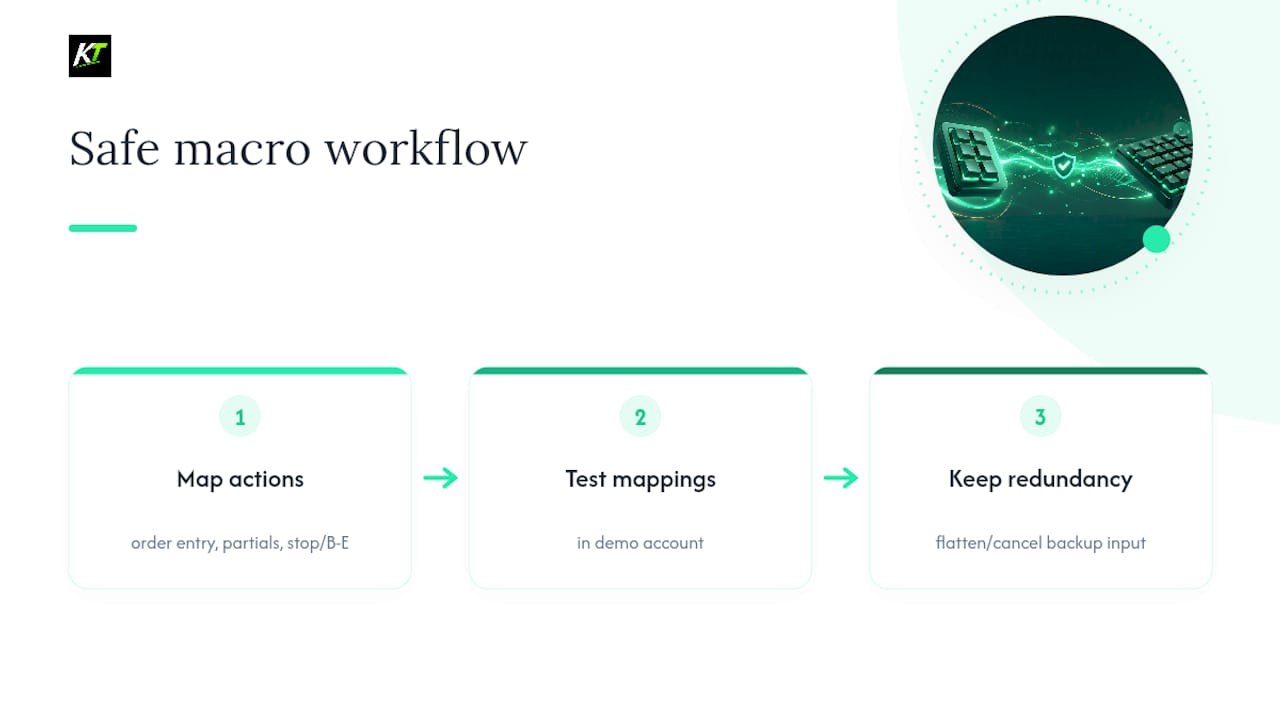 Trading hotkey testing and backup workflow