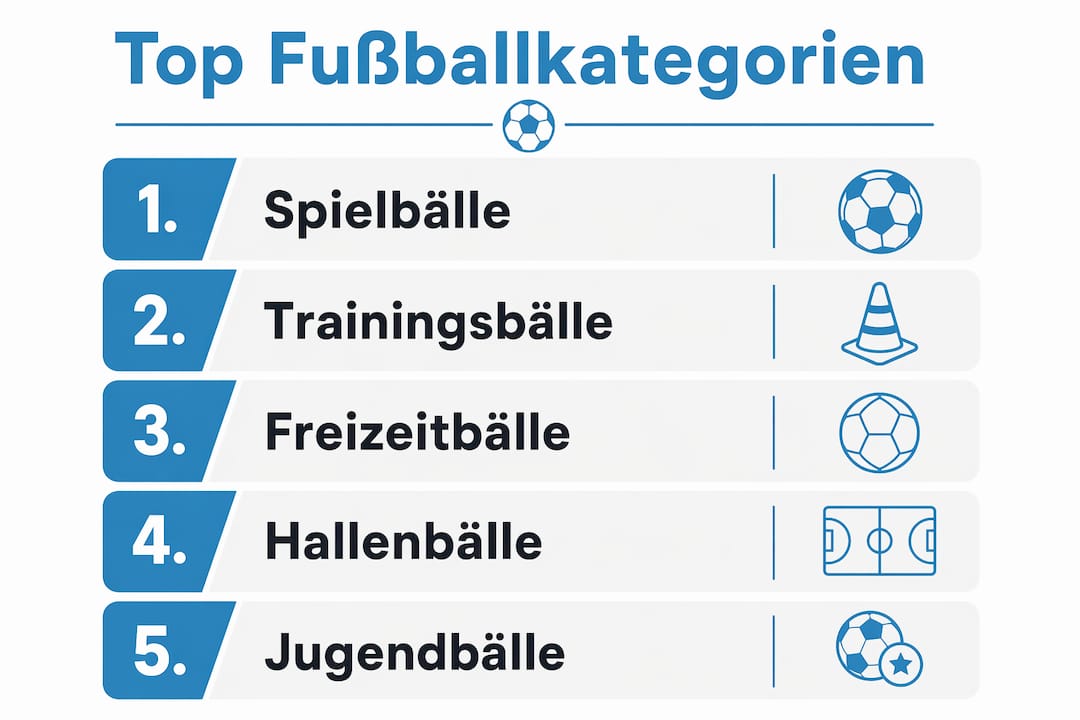 Übersicht der Fußballkategorien in einer anschaulichen Hierarchie