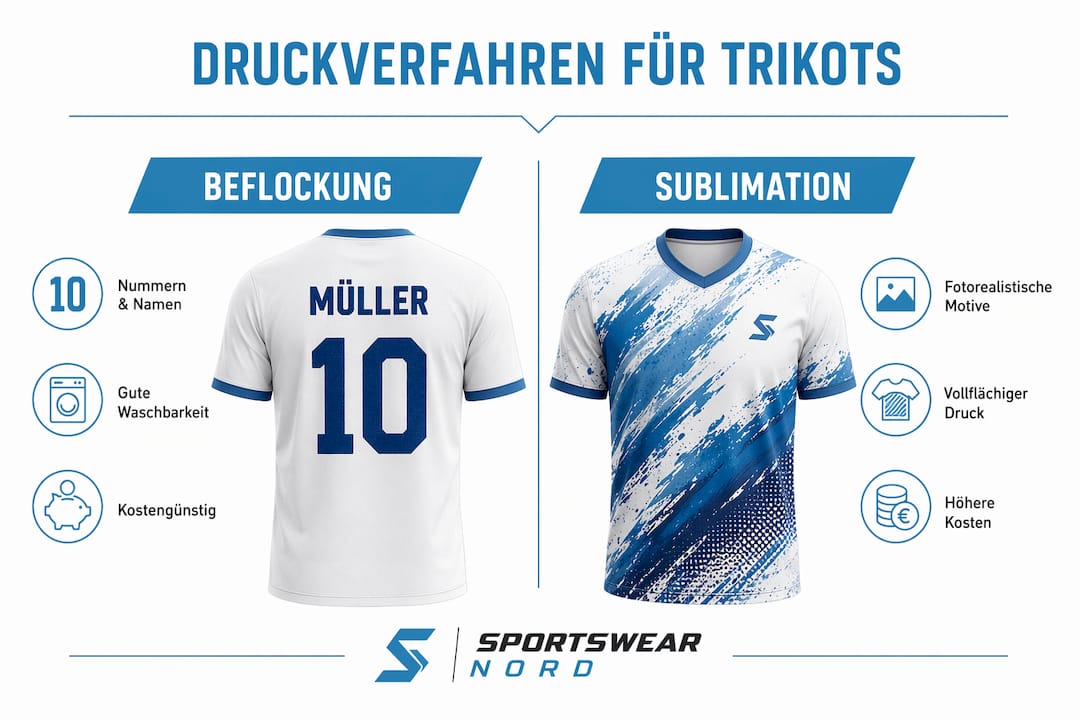 Infografik: Die verschiedenen Methoden des Trikotdrucks im Überblick