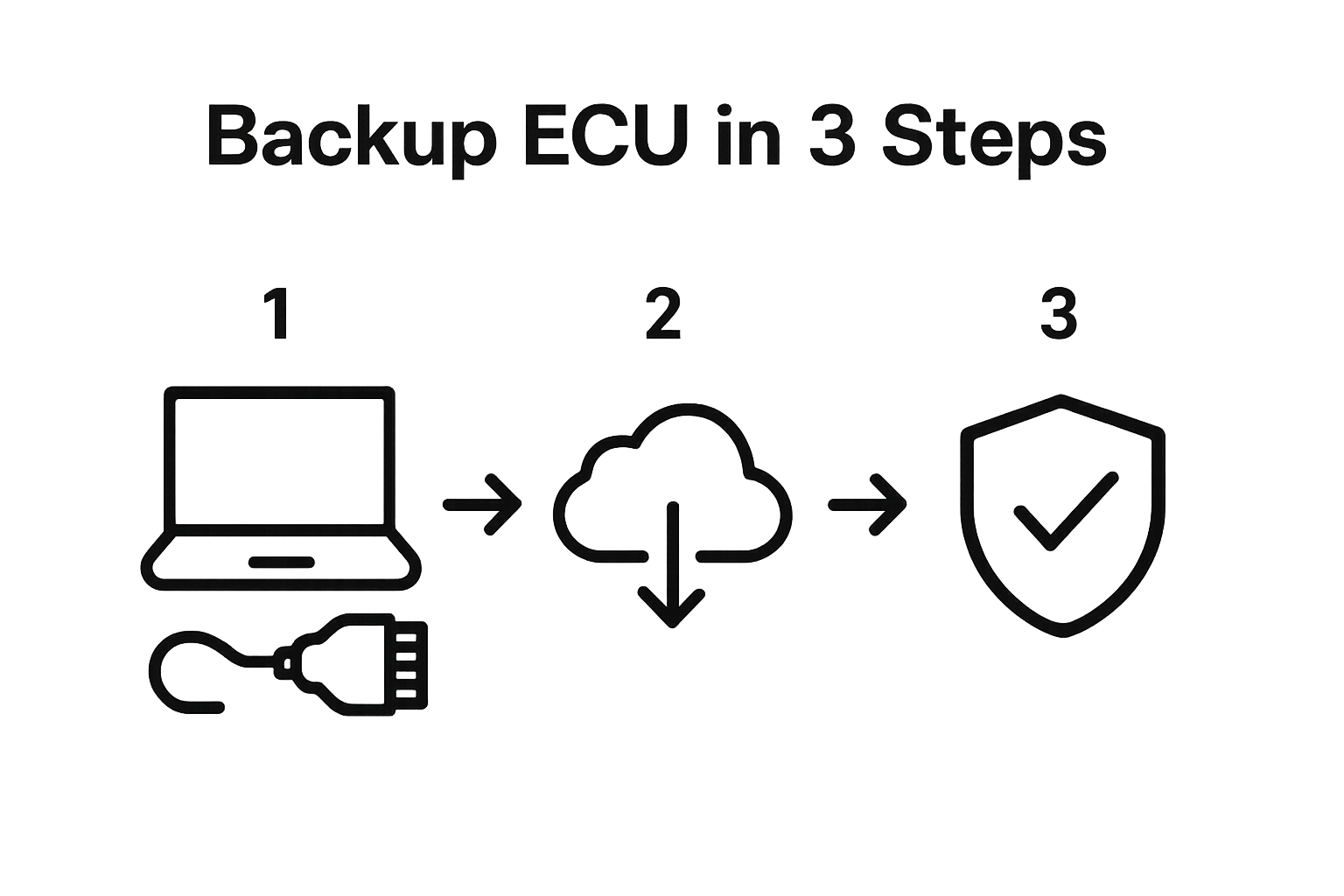 Three visual steps to backing up ECU before modification