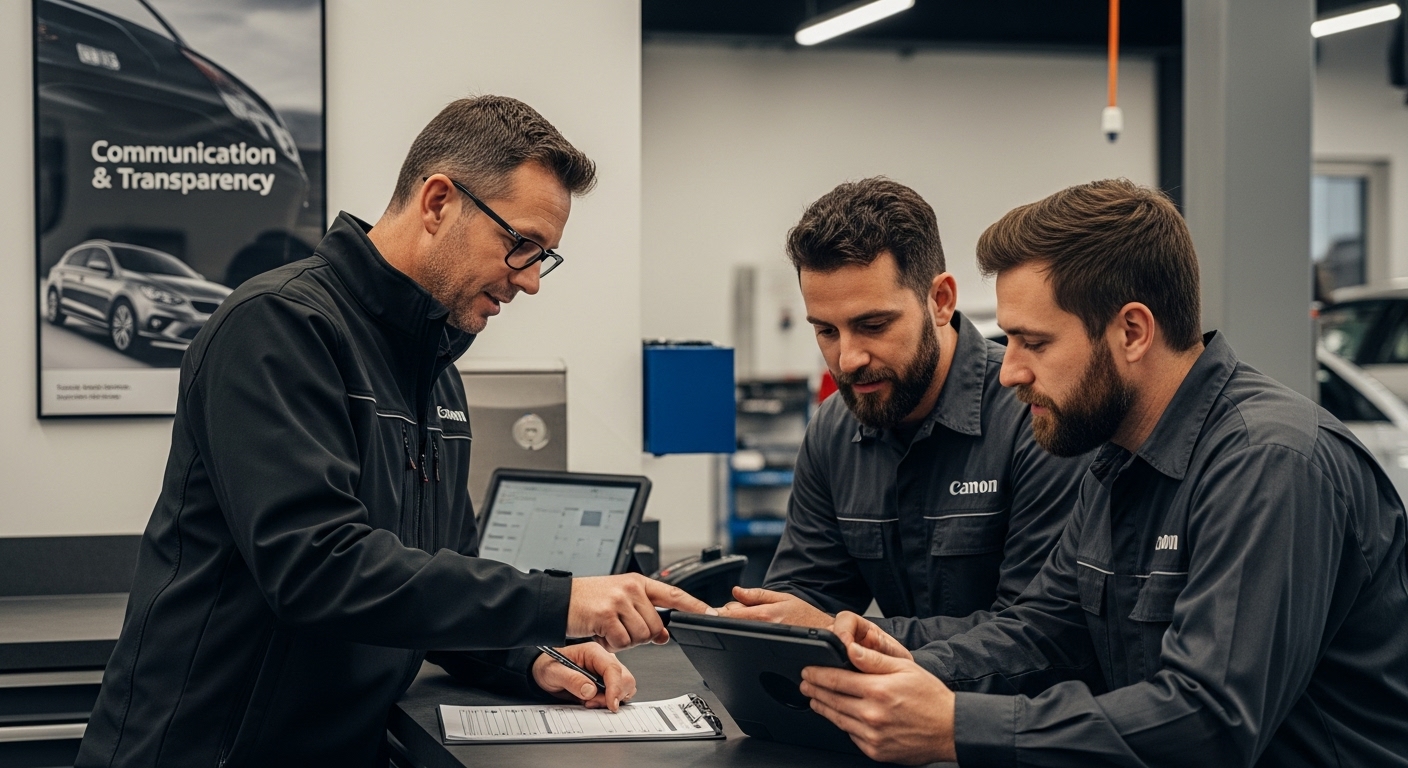 team meeting automotive communication