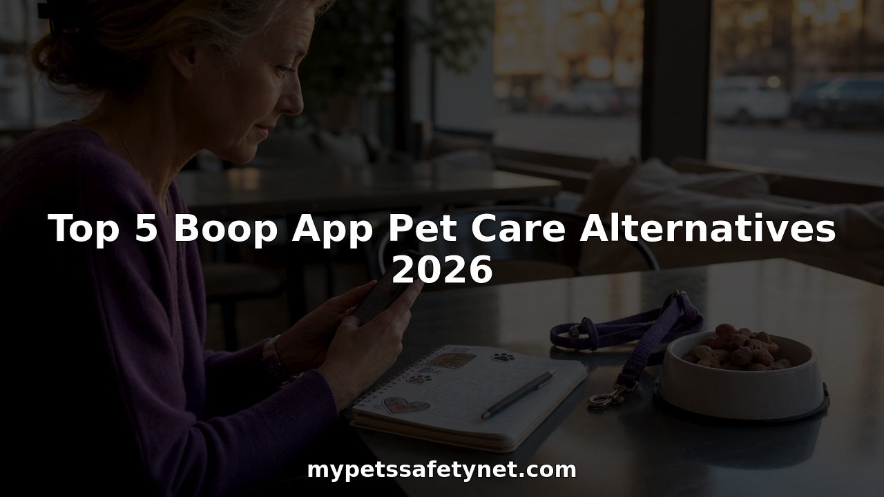 Woman using smartphone for pet care alternatives