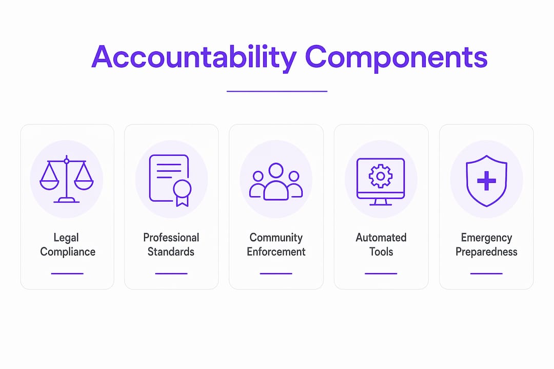 Infographic outlining pet owner accountability components