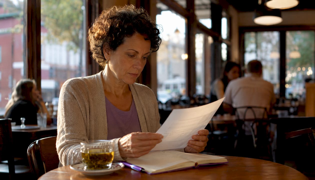 Solo pet owner reviewing care plan document