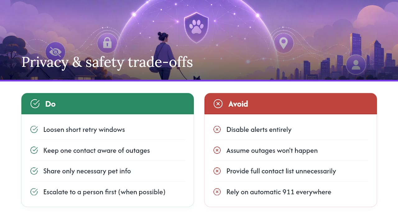 Limitations, Privacy, and Safety Trade-Offs — overview diagram