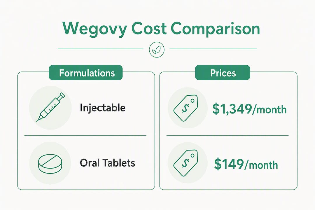 Comparison of Wegovy formulations and prices