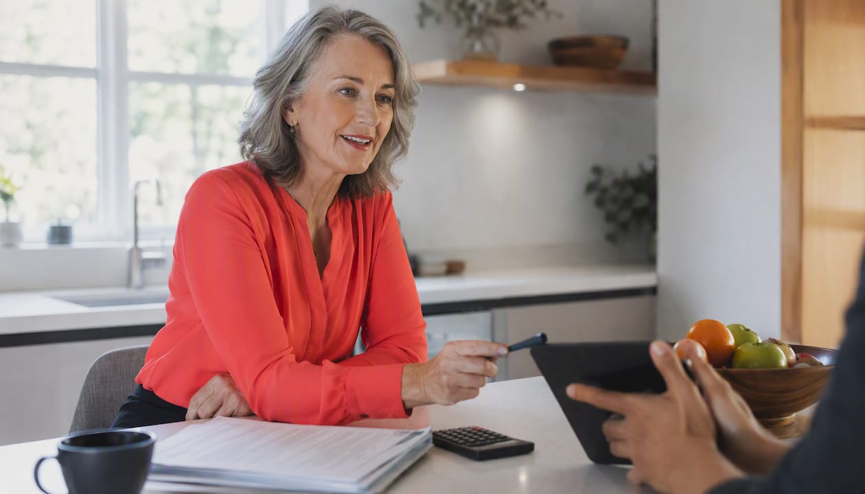 Financial advisor explaining ARM details to client