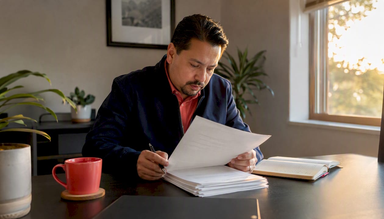 Hands holding mortgage preapproval documents