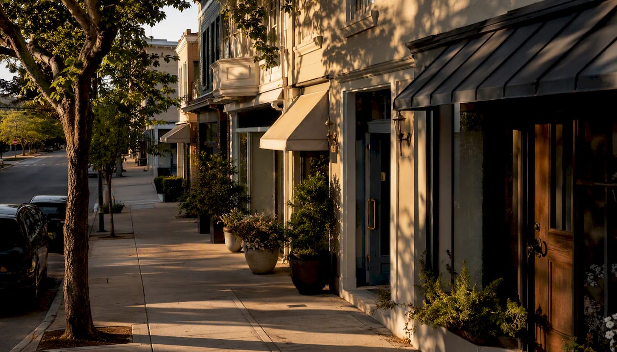 Varied local storefront details without branding