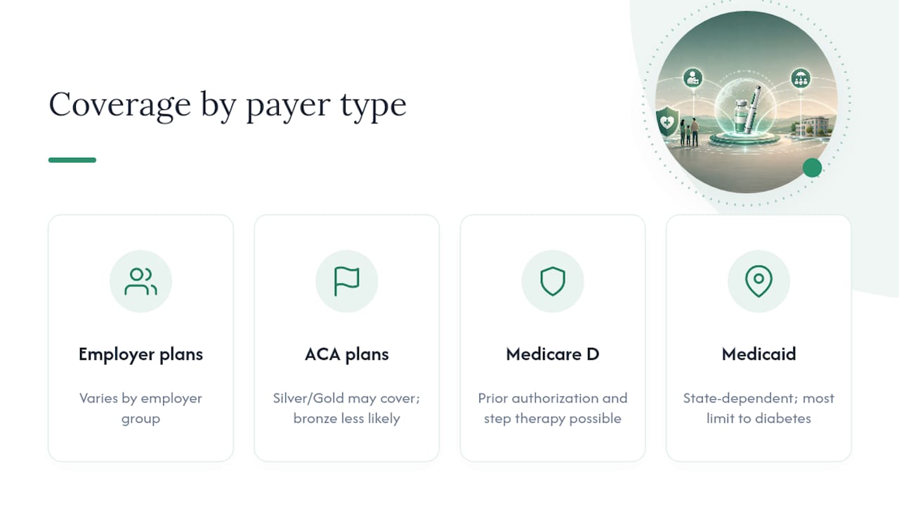 Diagram of Zepbound insurance coverage categories