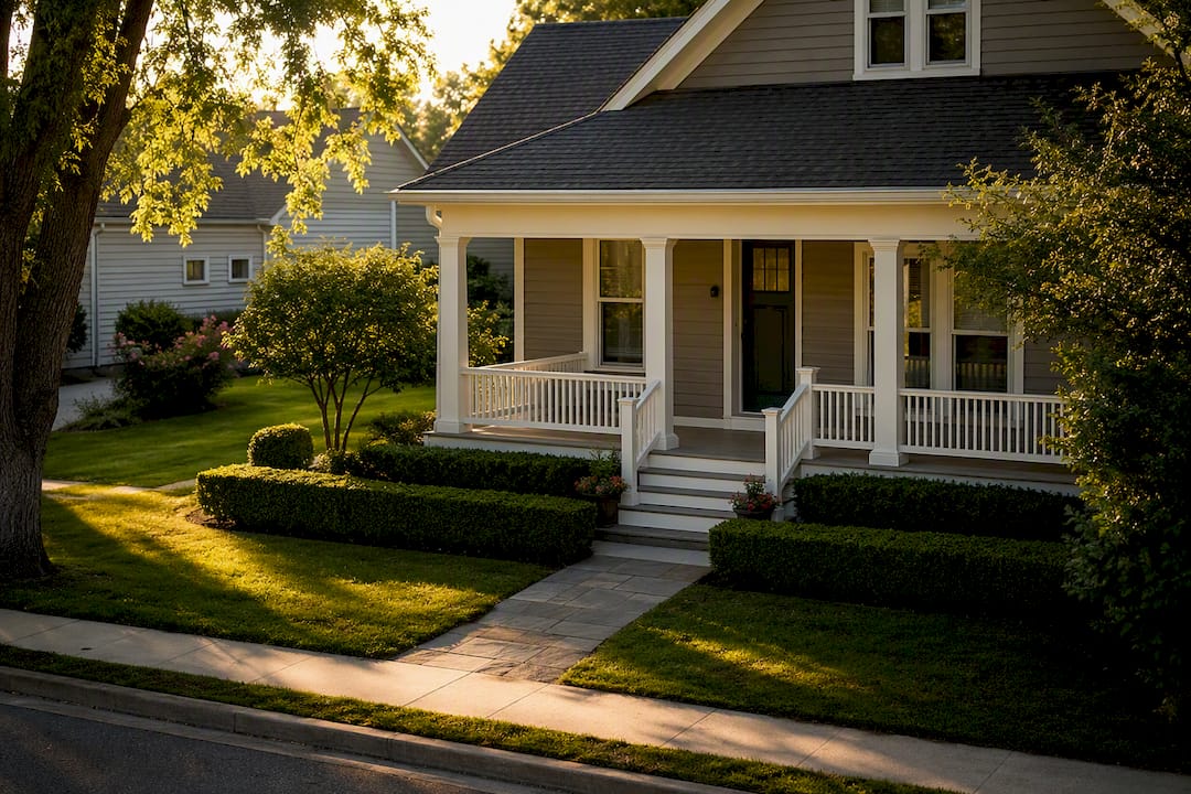 Well-kept Michigan home exterior showing curb appeal
