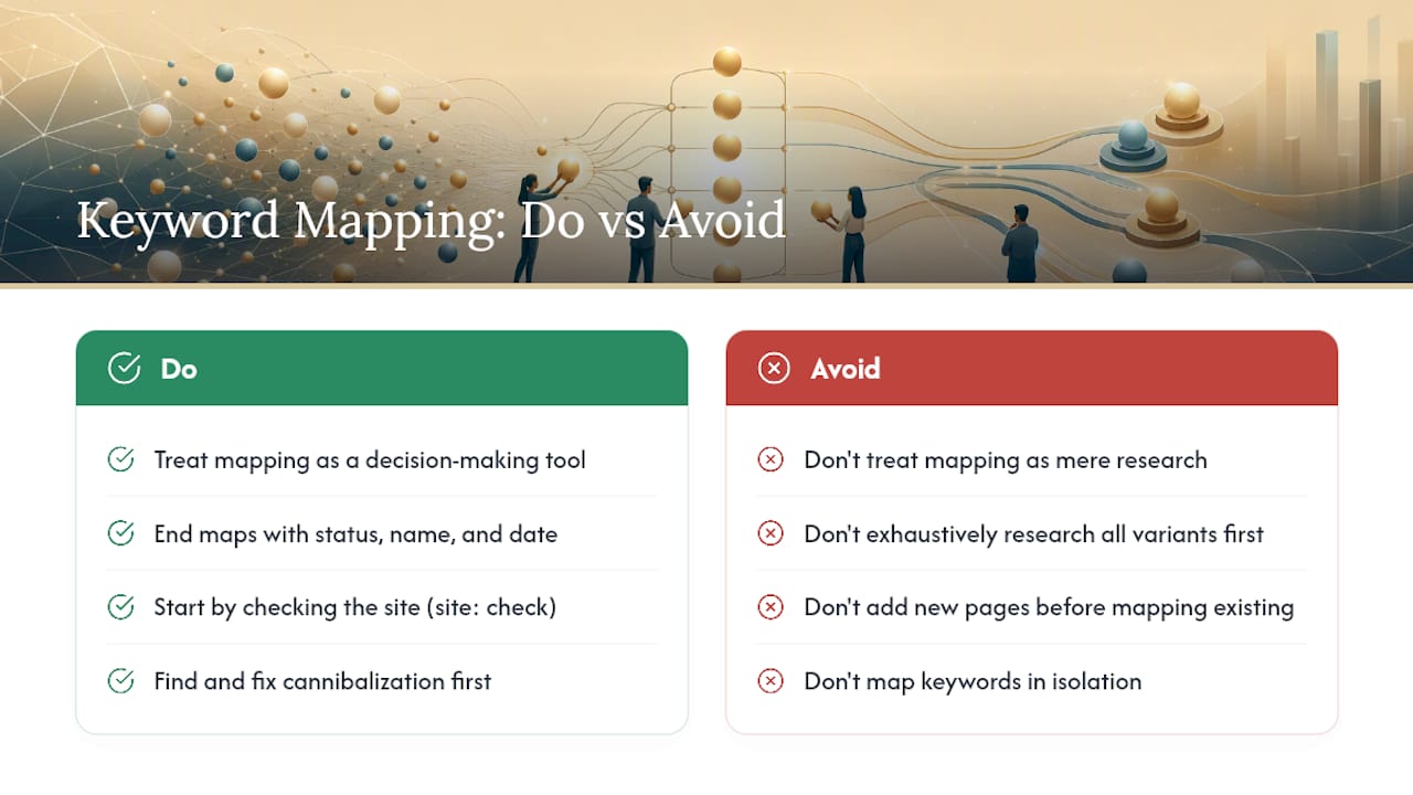 What Most Keyword Mapping Advice Gets Wrong — overview diagram