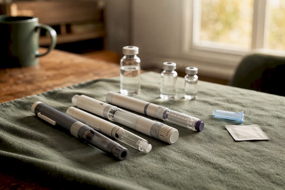 Different Zepbound injection pens and vials