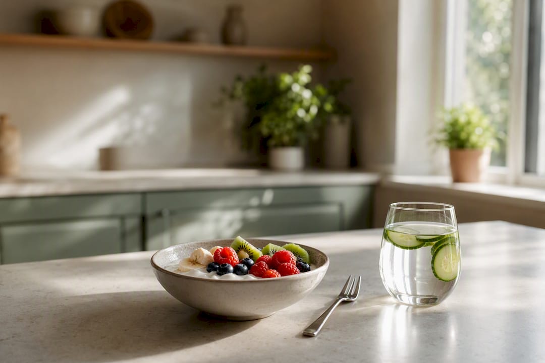 Light pre-workout snack with berries