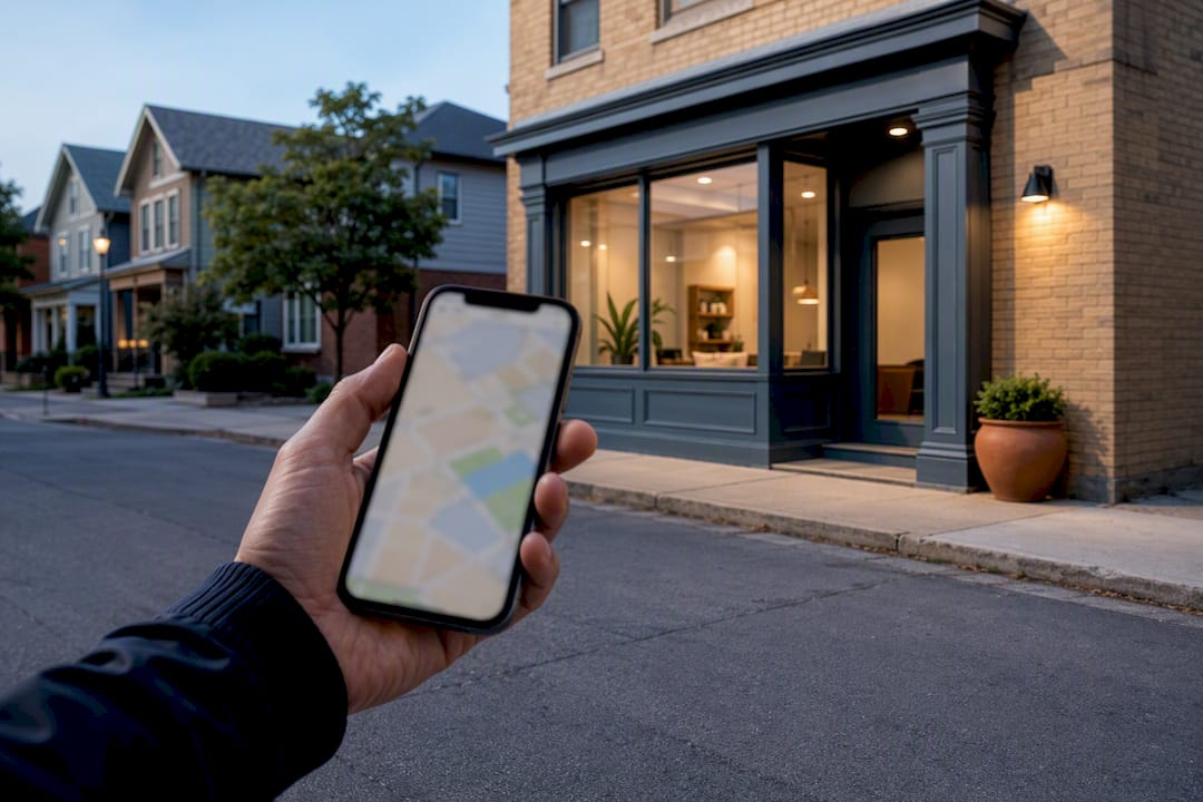 Customer searching for a local service nearby