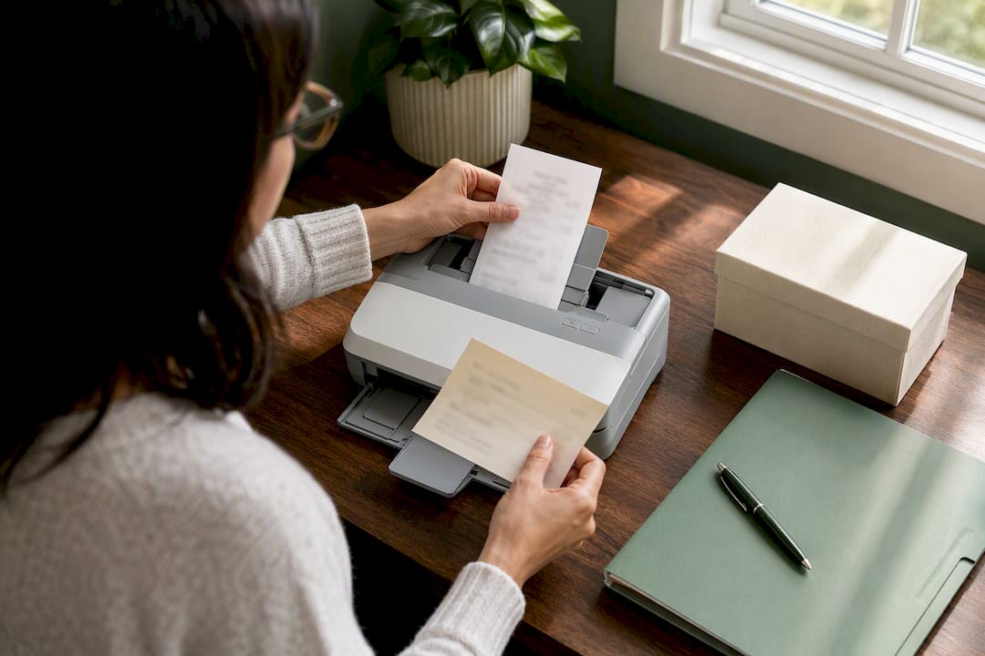 Scanning medical receipts for tax records