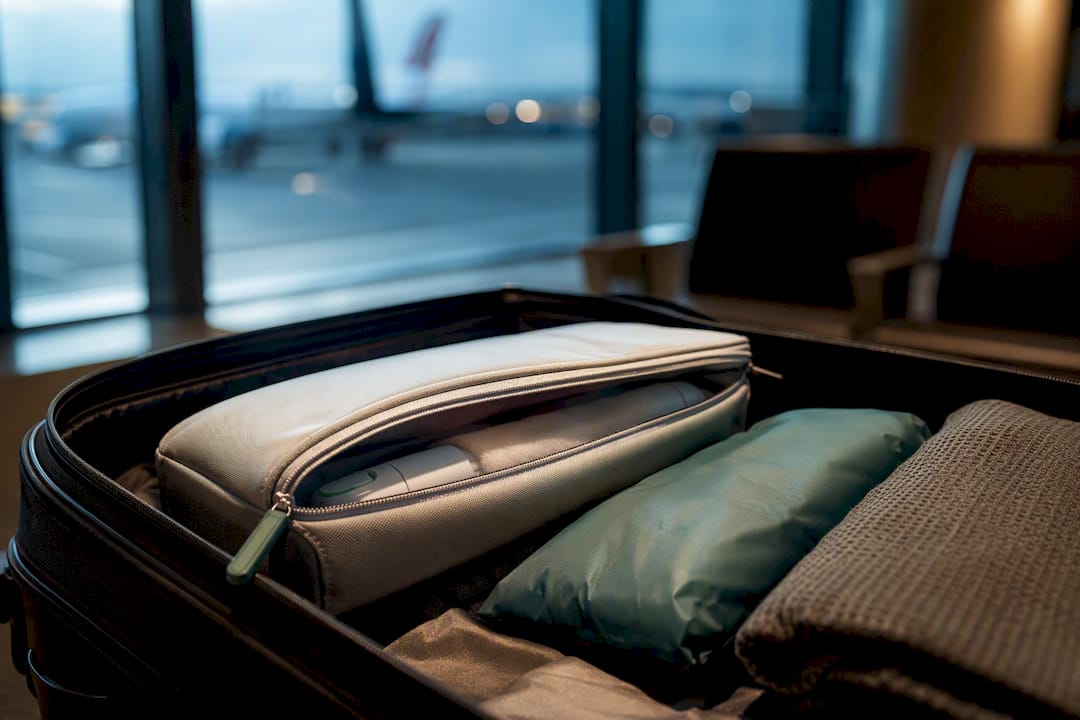 Insulated medication travel pouch in carry-on