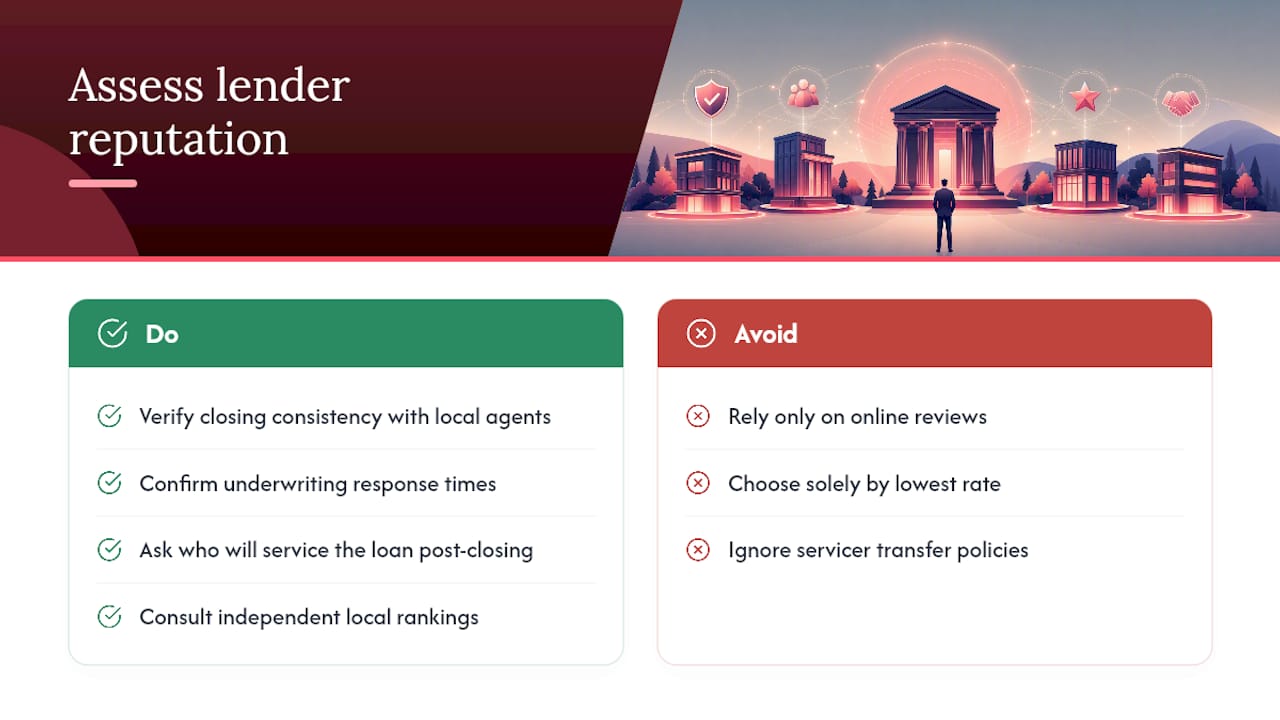 Assessing lender reputation and customer service quality — overview diagram