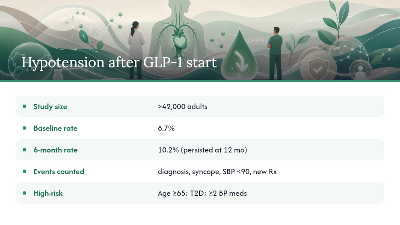 Can GLP-1 Medications Cause Low Blood Pressure or Fainting? — overview diagram