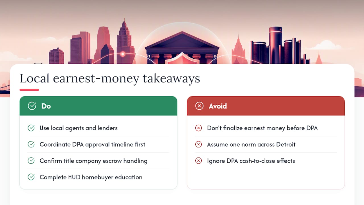 What Local Market Data Tells Detroit Buyers About Earnest Money — overview diagram